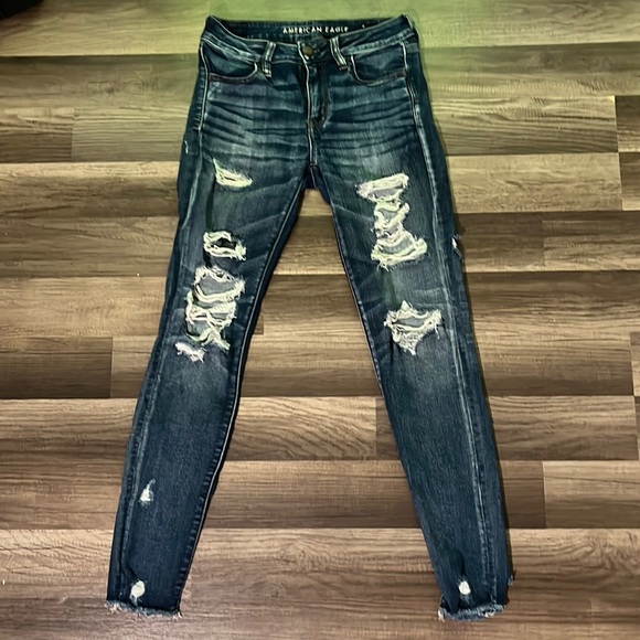 American Eagle next level stretch distressed skinny jeans - Picture 1 of 4